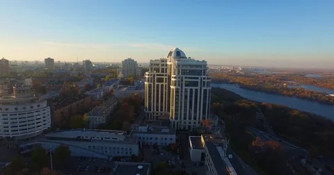 Kiev in the sunset Stock Footage 71409097