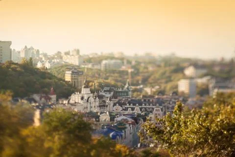 Kiev at sunset. Stock Photos