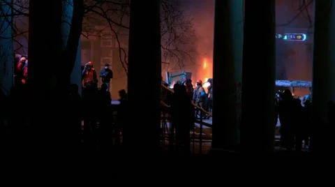 Kiev, Ukraine - 19 january 2014: Maidan, revolution of dignity  库存影片 61488341