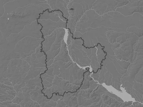 Kiev, Ukraine. Bilevel elevation map with lakes and rivers 스톡 일러스트