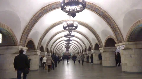 Kiev Ukraine underground  스톡 동영상 33395857