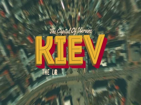 Kiev On The World Map Stock Footage 72143342