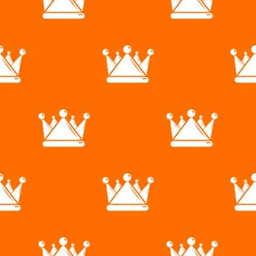 Kievan rus crown pattern orange Stock Illustration