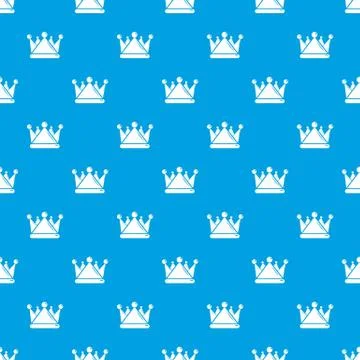 Kievan rus crown pattern vector seamless blue Stockillustratie