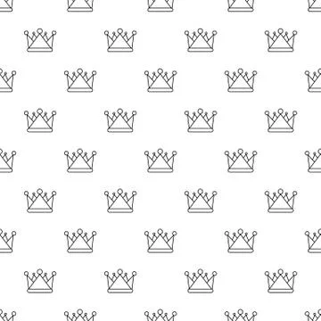 Kievan rus crown pattern vector seamless 스톡 일러스트