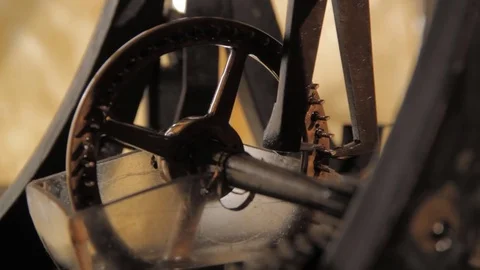 Kiev.mechanism of 1858, Ancient Tower Clock, the Movement of Clock Stock Footage 74870695