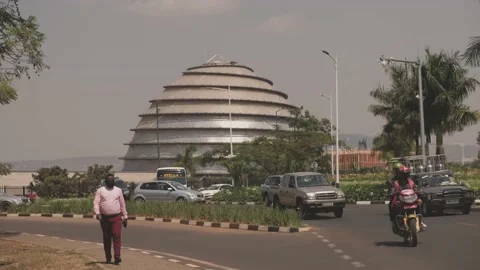 Kigali Convention Centre. View of the Convention Centre in Kigali, Rwanda. Stock Footage 158358317