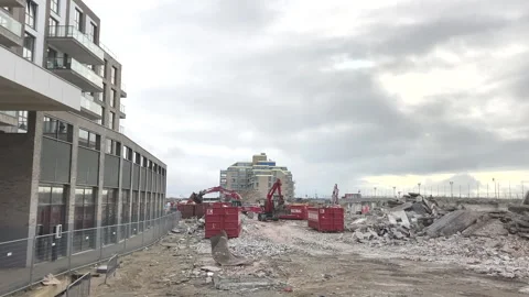 Kijkduin construction site Stock Footage 150784526