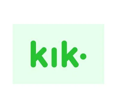 Kik logo. Kik messenger mobile application. Messenger Kik app icon. . Kharkiv Stock Illustration