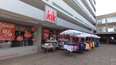 Kik shop store front in Germany, Hanover, Germany, 31.8.2020 KIK is a famous Stock Footage 138735142