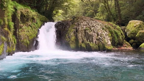 Kikuchi gorge water fall Stock Footage 252403485