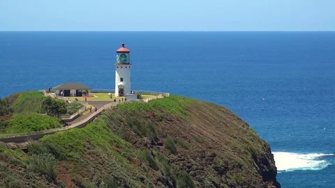 Kilauea Lighthouse C0027 Stock Footage 74280390