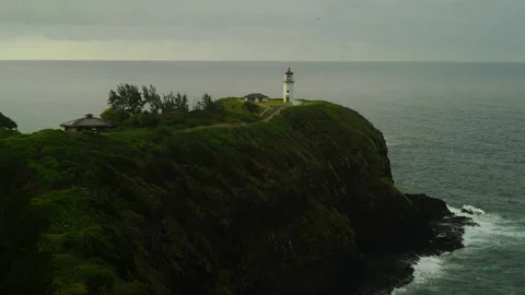 Kilauea Lighthouse Stock Footage 245577110