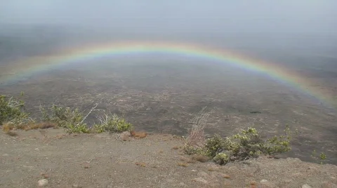 Kilauea Rainbow 2 Stock Footage 650937