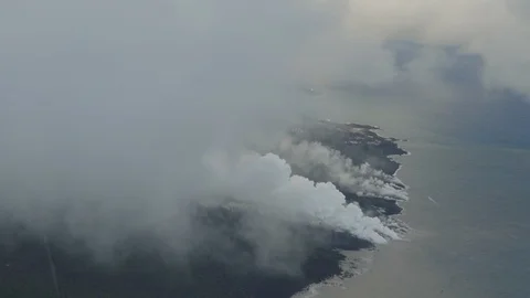Kilauea Volcano Flyover Stock-Footage 91700861