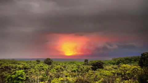 Kilauea volcano time lapse, HDR, Hawaii, Big Island Mauna Loa View 4k 스톡 동영상 45842471