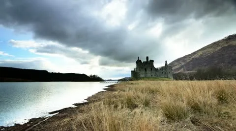 Kilchurn castle Stock Footage 22259148