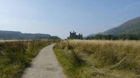 Kilchurn Castle Stock Footage 56700327