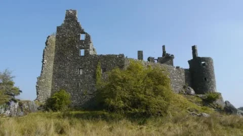 Kilchurn Castle Stock Footage 56700343