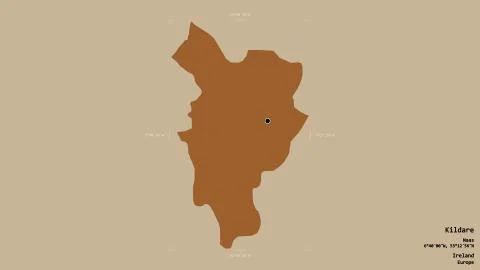 Kildare - Ireland. Bounding box. Pattern Stock Illustration