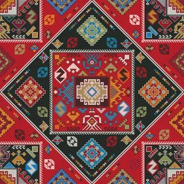 Kilim pattern Stock Illustration