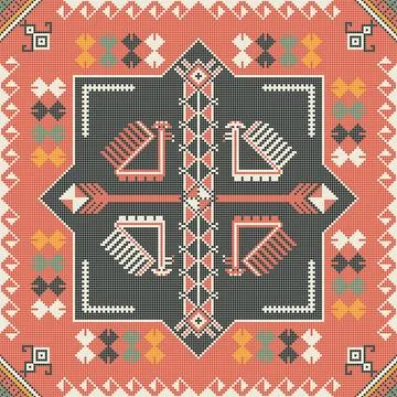 Kilim pattern 스톡 일러스트
