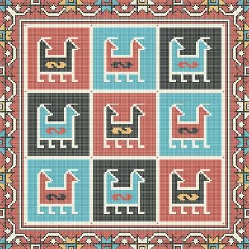 Kilim pattern 스톡 일러스트