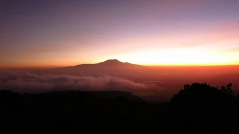 Kilimanjaro, Africa, Tanzania,cloud Stock Footage