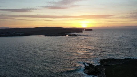 Kilkee County Clare | Irish Coast Sunset Stock Footage