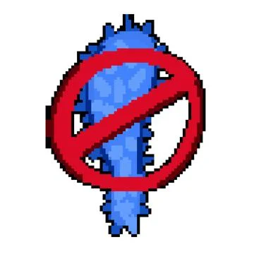 Kill anti bacteria pixel art vector illustration Stock Illustration