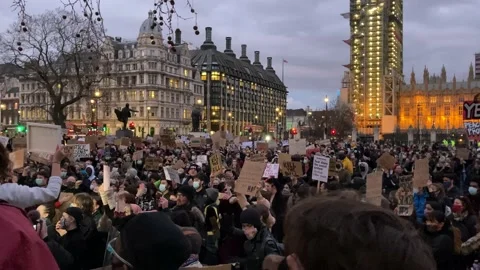 Kill the Bill protest London Stock Footage 150458710
