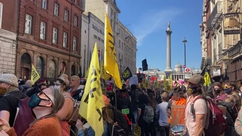 Kill the Bill protest London Stock Footage 152530382