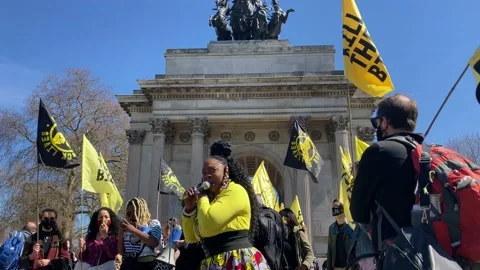 Kill the Bill protest London Stock Footage 152530404