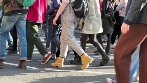 Kill The Bill Protestors Legs Marching Stock Footage 151800487