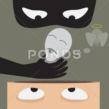 Kill bulb idea from ahead.The negative thinking. Leadership concept. Vector Stock Illustration