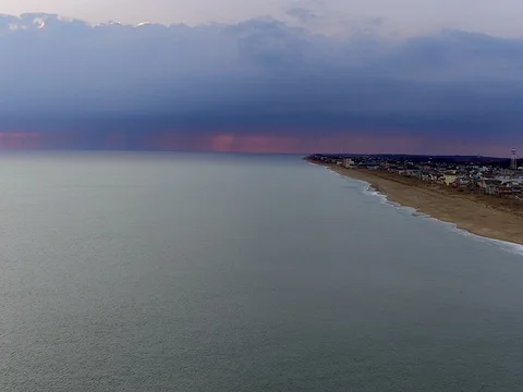 Kill Devil Hills Beach and Storm 스톡 동영상 69789738