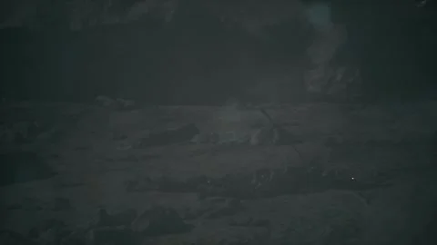 Kill enemies with sci-fi tech arrow in heroes dangerous mission  Stock Footage 248779600