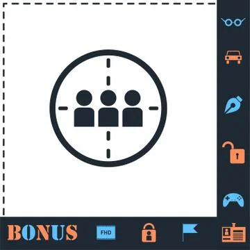 Kill icon flat Stock Illustration