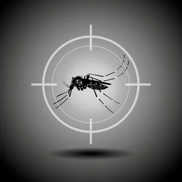 Kill mosquito , flat icon design,logo Stock Illustration