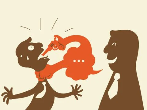 Kill with speech Stock Illustration