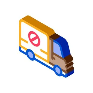 Kill Truck isometric icon vector illustration Illustrazione stock