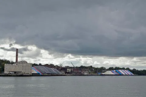 Kill Van Kull on a Cloudy Day Foto stock