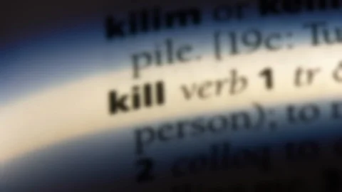 Kill word in a dictionary. Stock Footage 99561909