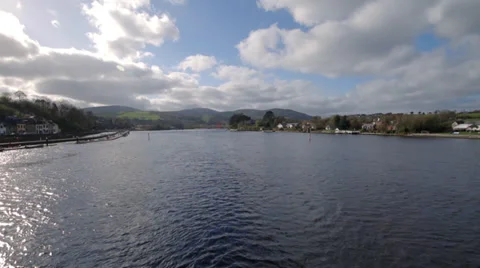 Killaloe Clouds and River Fast  Timelapse from Bridge Stock Footage 37433576