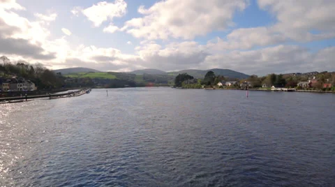 Killaloe Clouds and River Timelapse from Bridge Stock Footage 37433730