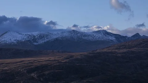 Killarney Mountains at Dusk, Molls Gap Ireland Timelpase Stock Footage 127123508