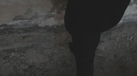 Killer on the attic with a gun Stock Footage 67352434