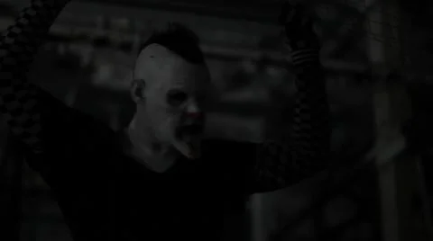 Killer Clown Close Look 動画素材 43158242