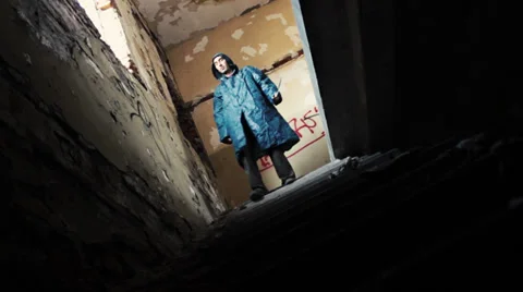 Killer Horror Scene Stock Footage 32028147