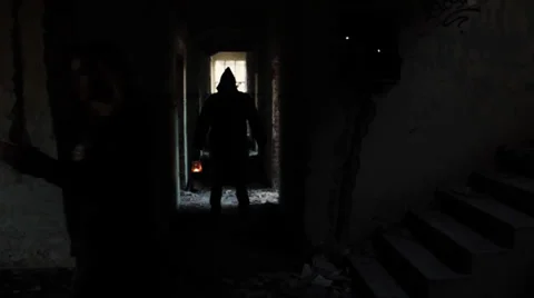 Killer Horror Scene Stock Footage 32030305